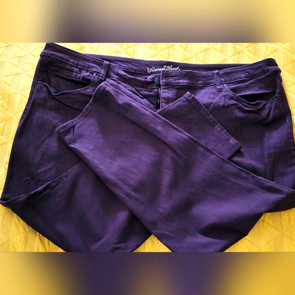Universal Thread stretch denim skinny jeans sz 26 purple